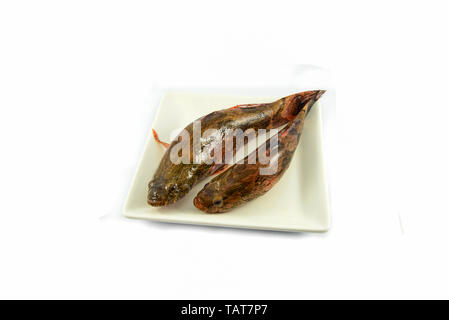 Fresh goby river fish freshwater isolated on white background Stock Photo