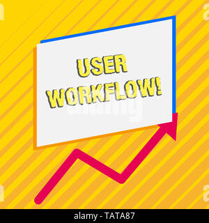 Handwriting text User Workflow. Conceptual photo orchestrated and repeatable pattern of business activity Irregular edging arrow line on the bottom of Stock Photo
