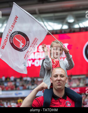 Charlton Athletic fans during the Sky Bet League One match at Stadium ...