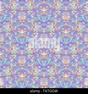 Abstract polygonal seamless mosaic floral pattern background design Stock Vector
