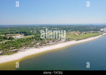 An Aerial View of Naval Station Pensacola, Florida USA Stock Photo