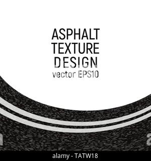 Asphalt card template. Vector illustration. Road banner Stock Vector