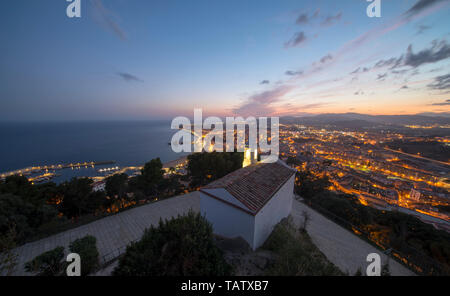 Blanes on the Costa Brava from the castle, Girona Stock Photo