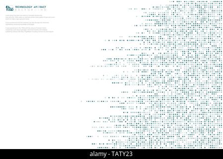 Abstract blue dots pattern big data technology line pattern design cover background. You can use for tech design presentation, background, ad, poster. Stock Vector