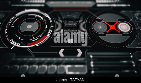 Set of hud circle elements,Futuristic Sci Fi Modern User Interface Set ...