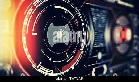 Elements for HUD interface. Technology background.Futuristic user interface. Stock Photo