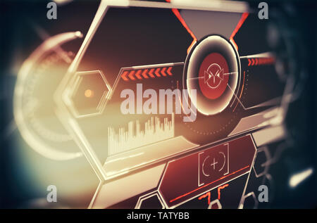 Elements for HUD interface. Technology background.Futuristic user interface. Stock Photo