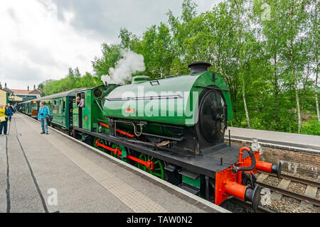 Steam engine Ugly on train at Eridge station on Spa Valley Railway in Royal Tunbridge Wells Kent England UK Stock Photo