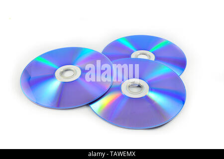dvd disc or blue ray isolated on white background Stock Photo