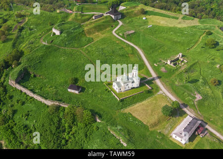 Medieval fortress Fortress in Khotyn - view from above