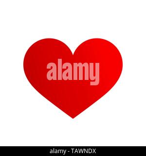 Red heart icon. Vector illustration Stock Vector