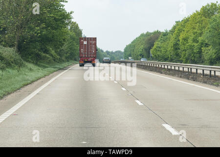 Concrete road surface on a section of the A14  trunk road in England, UK Stock Photo
