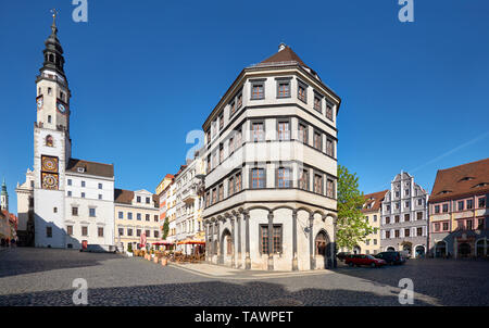 Goerlitz, Germany, panoramic image of main square in the morning Stock Photo