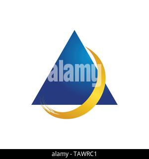 Arc Swoosh Flashes Triangle Shape Vector Symbol Graphic Logo Design Template Stock Vector