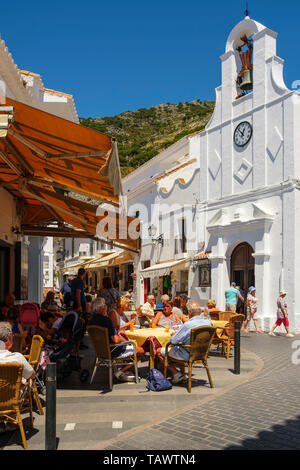 Terrace of a restaurant, Malaga Costal del Sol. Andalusia, Spain Europe ...