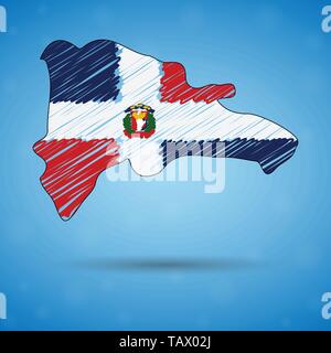 Stylized vector Dominican Republic map. Infographic 3d gold map ...