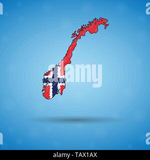 Map of Norway icon black color vector in circle round illustration flat ...