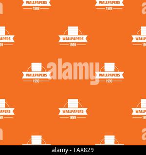 Wallpaper pattern vector orange Stock Vector
