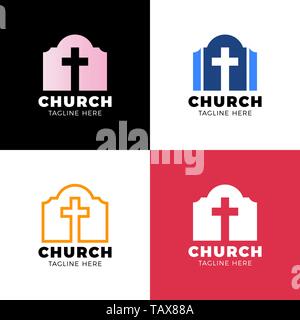 Template christian logo, emblem for school, college, seminary, church, organization. Stock Vector