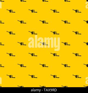 Cart on wheels pattern seamless vector repeat geometric yellow for any design Stock Vector