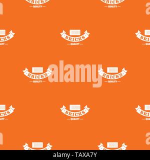 Brick pattern vector orange Stock Vector