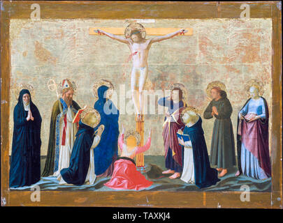 Fra Angelico, The Crucifixion, painting, circa 1440 Stock Photo