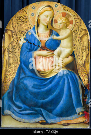 Fra Angelico, Madonna of Humility, painting, circa 1440 Stock Photo