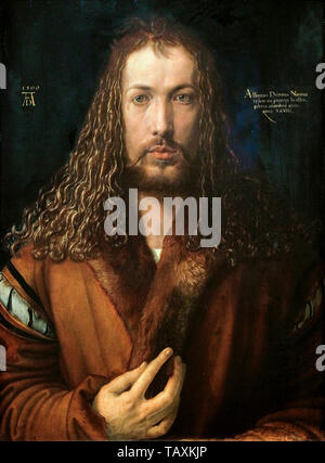 Albrecht Dürer, Self portrait at the age of twenty eight, painting, 1500 Stock Photo