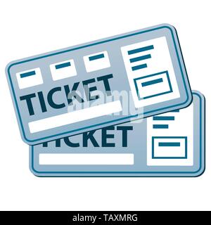illustration of the traveling pass tickets template Stock Vector
