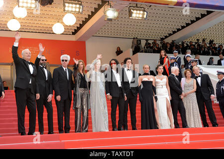 72nd edition of the Cannes Film Festival: Celebrities walking up the famous steps before the opening ceremony. Team of the film “The Dead Don't Die' Stock Photo