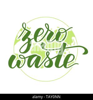 Handwritten Zero waste Stock Vector