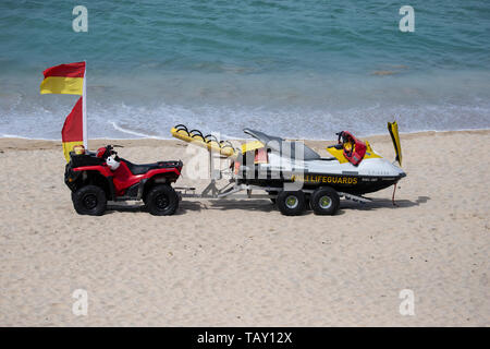 beach rnli alamy similar ives cornwall tractor rescue trailer boat england st