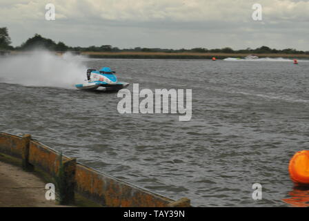 Powerboat Racing - Oulton Broad - Formula Grand Prix - Scott Curtis Stock Photo