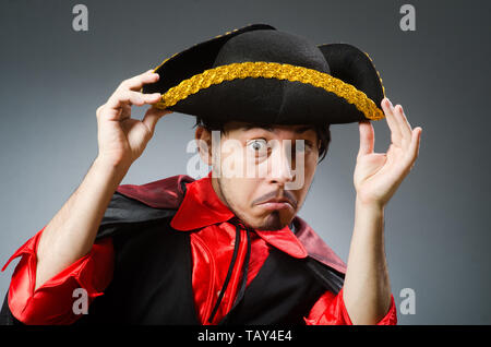 Man pirate against dark background Stock Photo