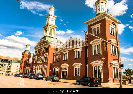 Baltimore, Maryland, USA - July 8, 2017: The restored Camden Station, originally built in 1856, is one of the longest continuously-operated train term Stock Photo