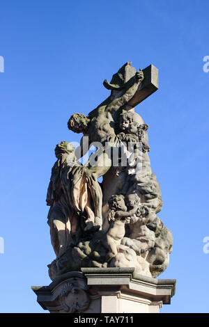 Statue Of Lutgardis, Charles Bridge And Prague Rooftops Stock Photo - Alamy