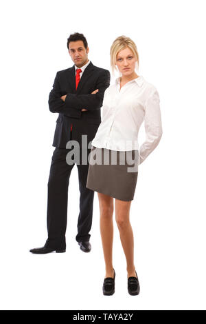 teamwork concept with businessman and businesswoman Stock Photo