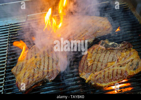 Chuletón a la Brasa, T-Bone Steak grilled Stock Photo
