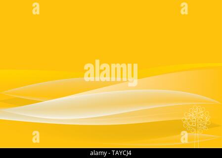 Vector illustration. Surreal landscape with soft lines in horizontal. Stock Vector