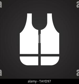 Life vest icons set on background for graphic and web design. Simple ...