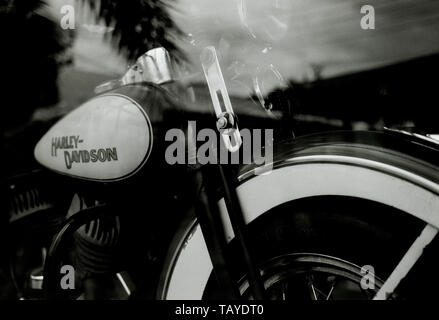 Harley-Davidson Motorbike. American Retro Nostalgia Stock Photo