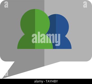 Friend request icon on a bubble chat - Vector Stock Vector