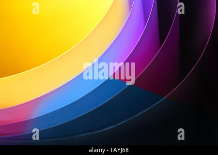 Trendy neon multicolor background from a cardboard of different colors. Stock Photo