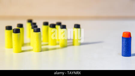 foam darts group and individual Stock Photo