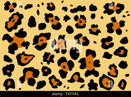 Animal print leopard. Fashionable stylish pattern with a cheetah, panther ornament. Wild background for textiles, packaging, design. Stock Vector