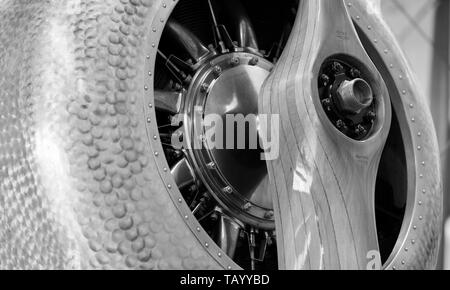 Sopwith Dove Biplane - Le Rhône 9C rotary engine Stock Photo