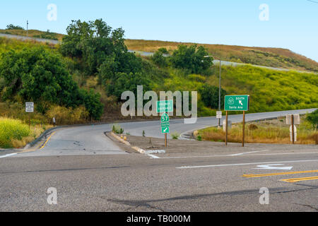 California 57 freeway entrance in on South Brea Canyon Road Stock Photo