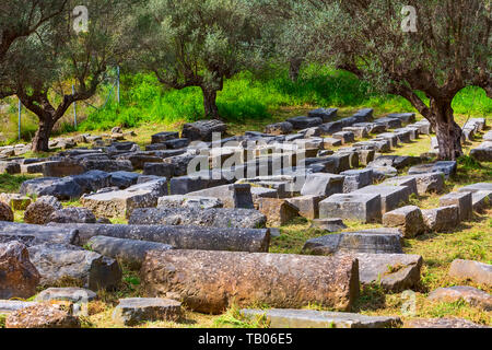 Sparta, Greece Ancient ruins remains in Peloponnese Stock Photo