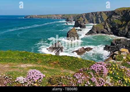 bedruthan, north coast, cornwall, england, britain, uk Stock Photo