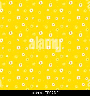 Summer Daisy Flower Abstract Seamless Pattern Background with Flowers. Vector Illustration EPS10 Stock Vector